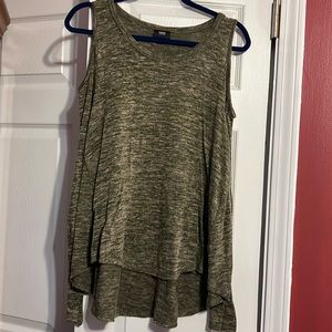 Black/Grey/Cream blouse.  Size XL